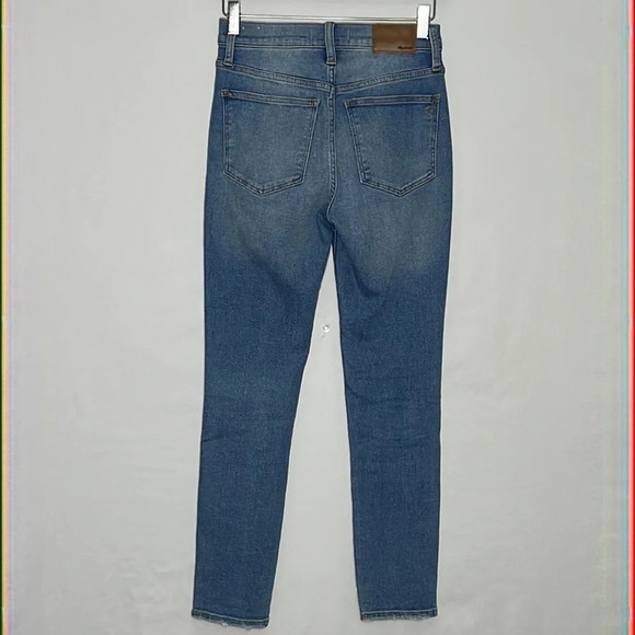 Madewell 10" High Rise Skinny Crop Jeans in Horne Wash - Size 24 - Picture 4 of 12